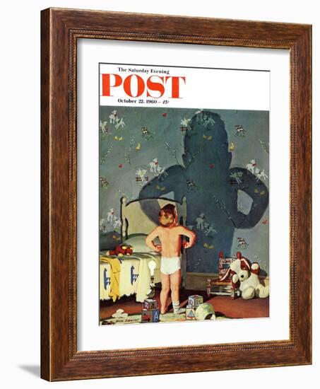 "Big Shadow, Little Boy," Saturday Evening Post Cover, October 22, 1960-Richard Sargent-Framed Giclee Print