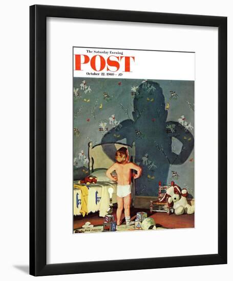 "Big Shadow, Little Boy," Saturday Evening Post Cover, October 22, 1960-Richard Sargent-Framed Giclee Print