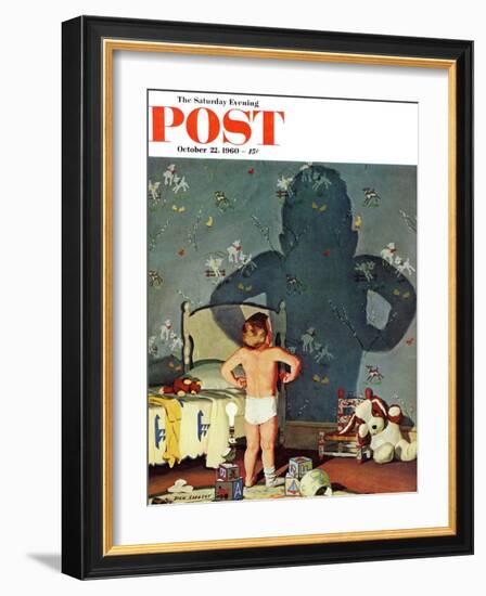 "Big Shadow, Little Boy," Saturday Evening Post Cover, October 22, 1960-Richard Sargent-Framed Giclee Print