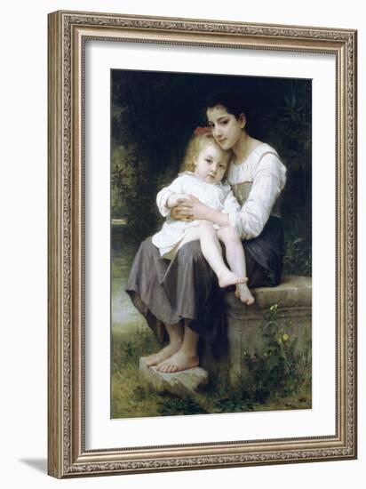Big Sis-William Adolphe Bouguereau-Framed Art Print