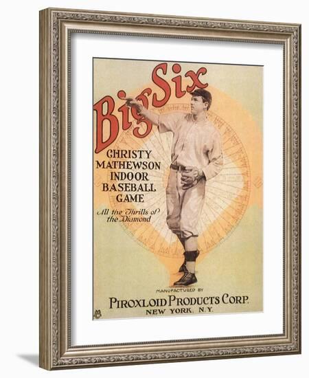 Big Six: Christy Mathewson Indoor Baseball Game, c.1910-null-Framed Giclee Print