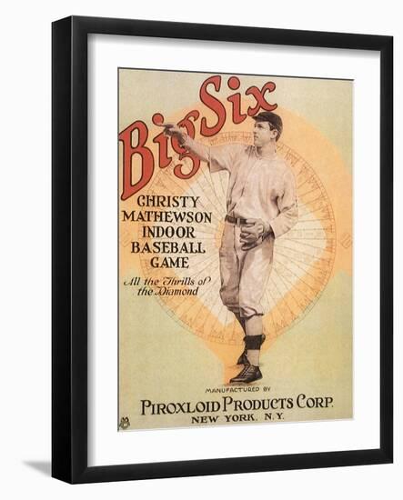 Big Six: Christy Mathewson Indoor Baseball Game, c.1910-null-Framed Giclee Print