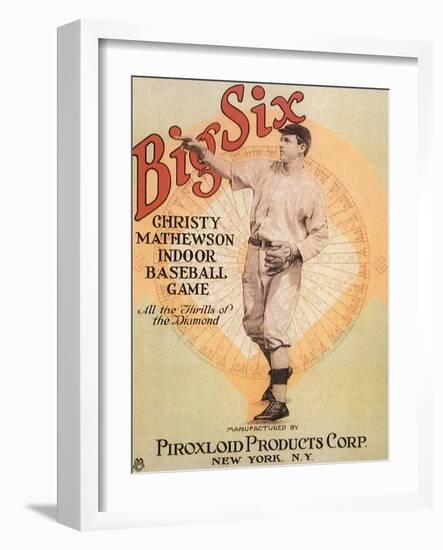 Big Six: Christy Mathewson Indoor Baseball Game, c.1910-null-Framed Giclee Print