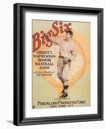 Big Six: Christy Mathewson Indoor Baseball Game, c.1910-null-Framed Giclee Print