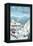 Big Sky, Montana - Retro Ski Resort-Lantern Press-Framed Stretched Canvas