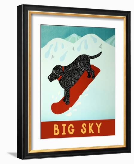 Big Sky Snowboard Black-Stephen Huneck-Framed Giclee Print