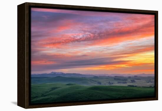 Big Sunrise Sky, Marin Hills and Sky Fire, Dillon Beach, San Francisco-Vincent James-Framed Premier Image Canvas