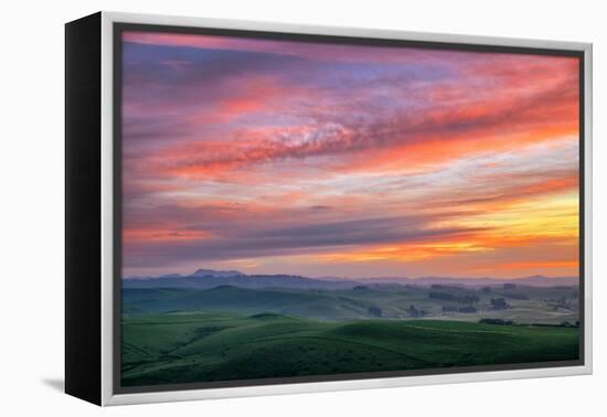 Big Sunrise Sky, Marin Hills and Sky Fire, Dillon Beach, San Francisco-Vincent James-Framed Premier Image Canvas