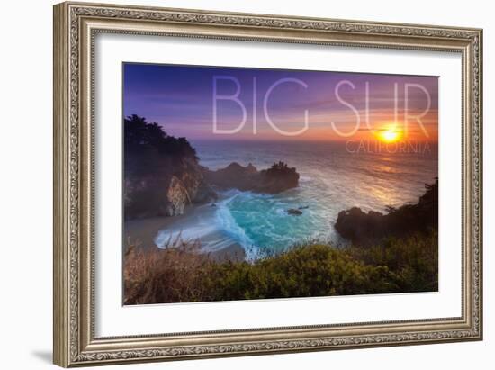 Big Sur, California - McWay Cove-Lantern Press-Framed Art Print