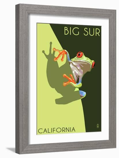 Big Sur, California - Tree Frog-Lantern Press-Framed Art Print