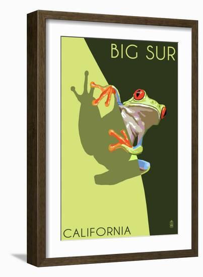 Big Sur, California - Tree Frog-Lantern Press-Framed Art Print