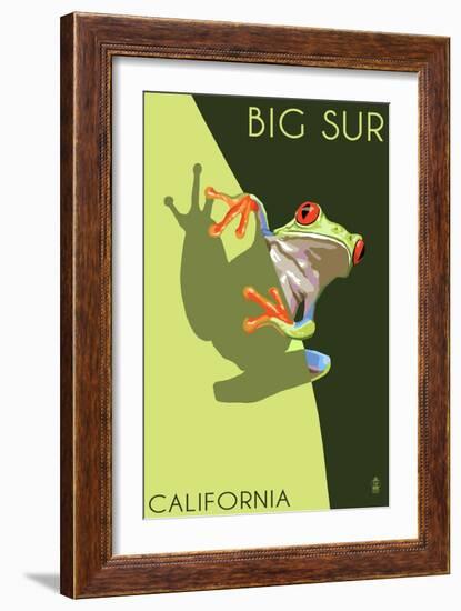 Big Sur, California - Tree Frog-Lantern Press-Framed Art Print