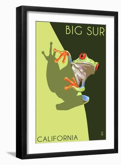 Big Sur, California - Tree Frog-Lantern Press-Framed Art Print