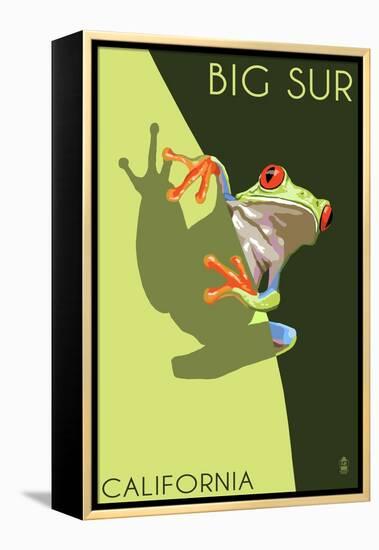 Big Sur, California - Tree Frog-Lantern Press-Framed Stretched Canvas