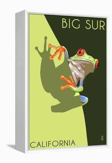 Big Sur, California - Tree Frog-Lantern Press-Framed Stretched Canvas