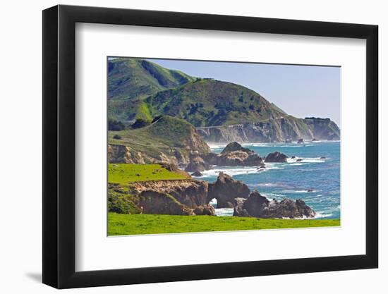 Big Sur Coastline at Rocky Creek-George Oze-Framed Photographic Print