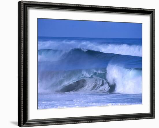 Big Surf at Papohaku Beach, Molokai, Hawaii, USA-Karl Lehmann-Framed Photographic Print