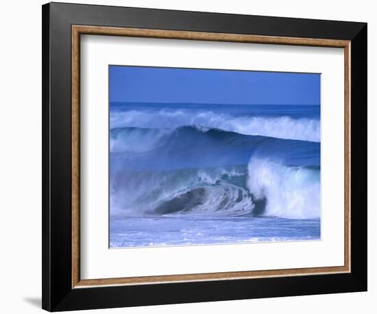 Big Surf at Papohaku Beach, Molokai, Hawaii, USA-Karl Lehmann-Framed Photographic Print