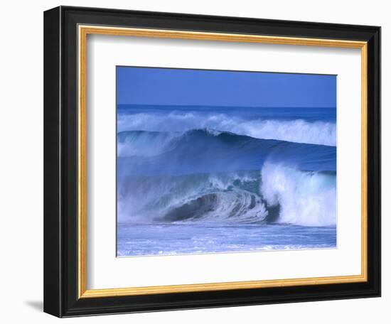 Big Surf at Papohaku Beach, Molokai, Hawaii, USA-Karl Lehmann-Framed Photographic Print