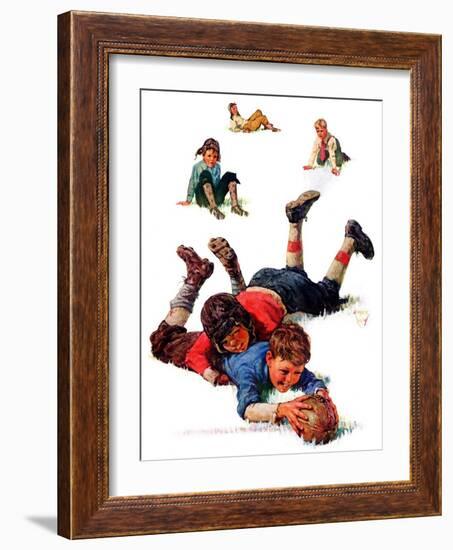 "Big Tackle,"November 15, 1930-Eugene Iverd-Framed Giclee Print