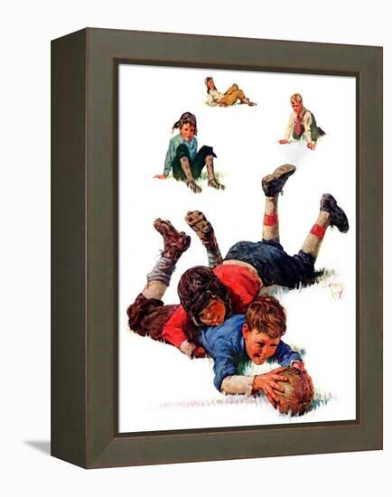 "Big Tackle,"November 15, 1930-Eugene Iverd-Framed Premier Image Canvas