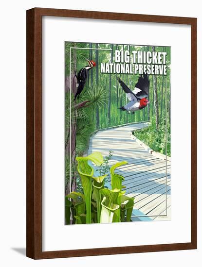 Big Thicket National Preserve, Texas-Lantern Press-Framed Art Print