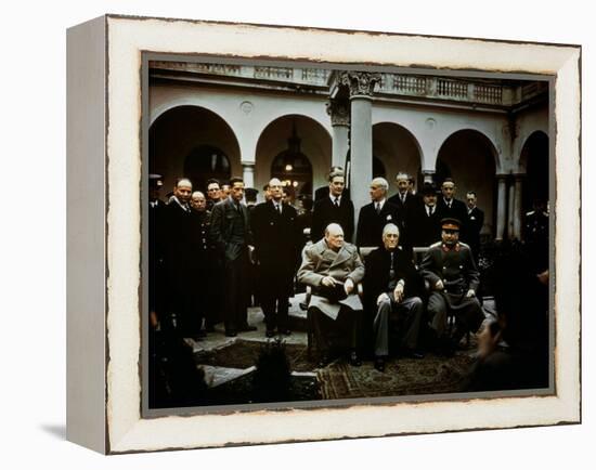 Big Three Conference, Yalta, February 1945, Photograph-null-Framed Premier Image Canvas