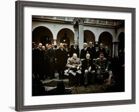 Big Three Conference, Yalta, February 1945, Photograph-null-Framed Photographic Print