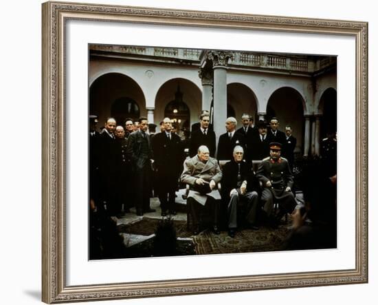 Big Three Conference, Yalta, February 1945, Photograph-null-Framed Photographic Print