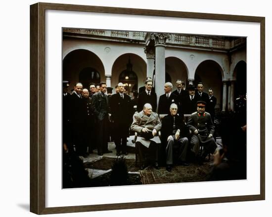 Big Three Conference, Yalta, February 1945, Photograph-null-Framed Photographic Print