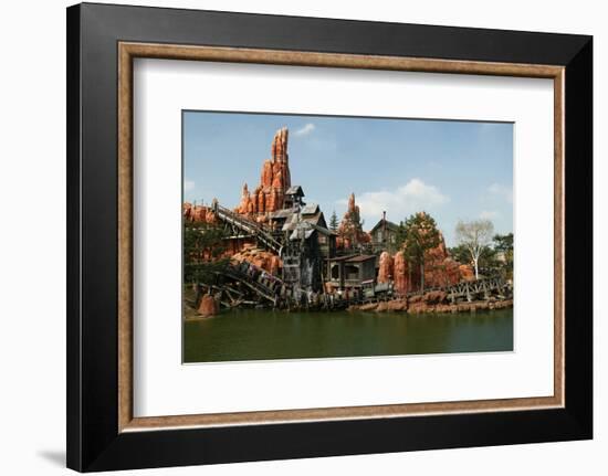 Big Thunder Mountain Train in the Frontier Land, Disneyland Park Paris, Ile-de-France, France-null-Framed Premium Giclee Print