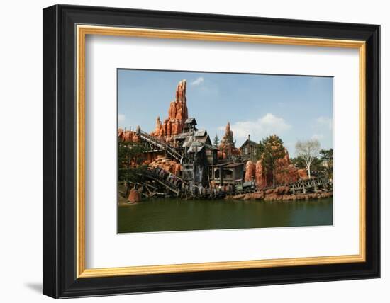 Big Thunder Mountain Train in the Frontier Land, Disneyland Park Paris, Ile-de-France, France-null-Framed Premium Giclee Print