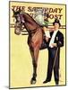 "Big Trophy, Little Girl," Saturday Evening Post Cover, November 9, 1940-Mariam Troop-Mounted Giclee Print