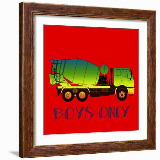 Big Trucks 2-Kimberly Allen-Framed Art Print