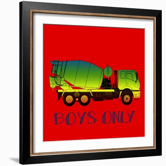 Big Trucks 2-Kimberly Allen-Framed Art Print