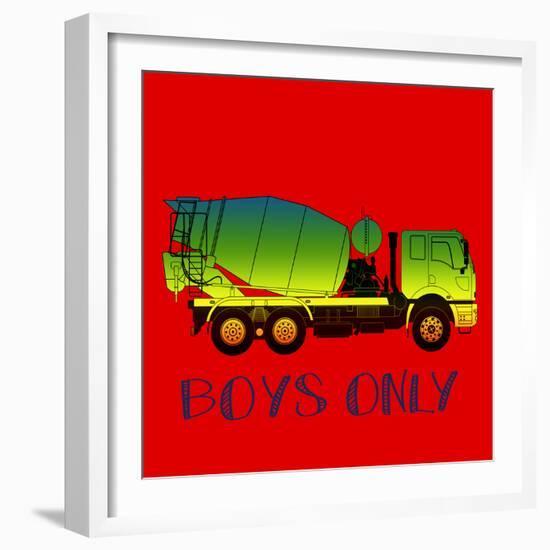 Big Trucks 2-Kimberly Allen-Framed Art Print