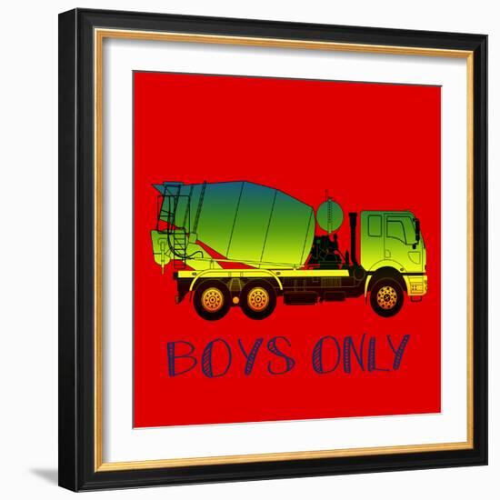 Big Trucks 2-Kimberly Allen-Framed Art Print