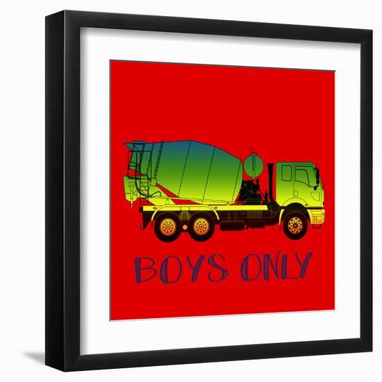 Big Trucks 2-Kimberly Allen-Framed Art Print