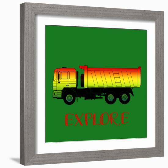 Big Trucks 3-Kimberly Allen-Framed Art Print