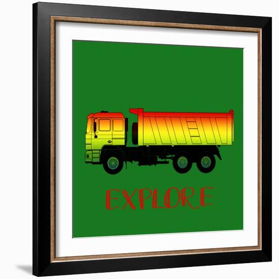 Big Trucks 3-Kimberly Allen-Framed Art Print