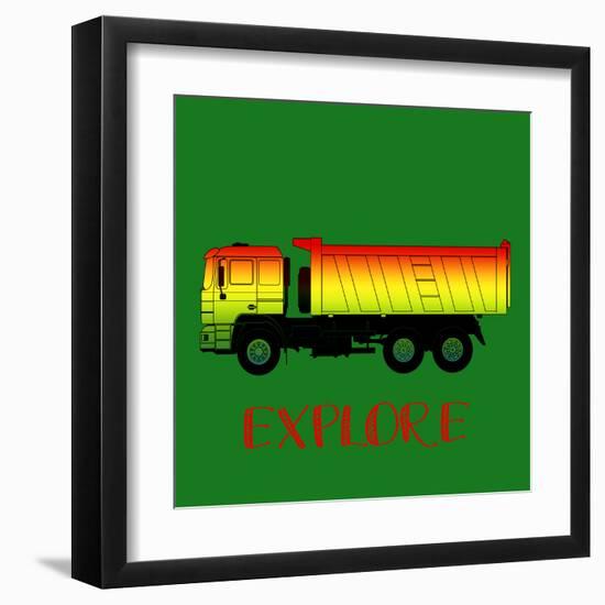 Big Trucks 3-Kimberly Allen-Framed Art Print