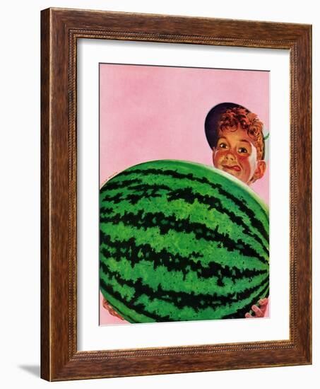 "Big Watermelon," August 22, 1942-Charles Kaiser-Framed Giclee Print