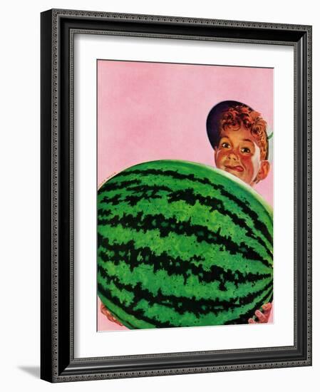 "Big Watermelon," August 22, 1942-Charles Kaiser-Framed Giclee Print
