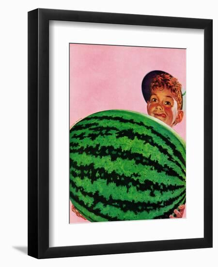 "Big Watermelon," August 22, 1942-Charles Kaiser-Framed Giclee Print