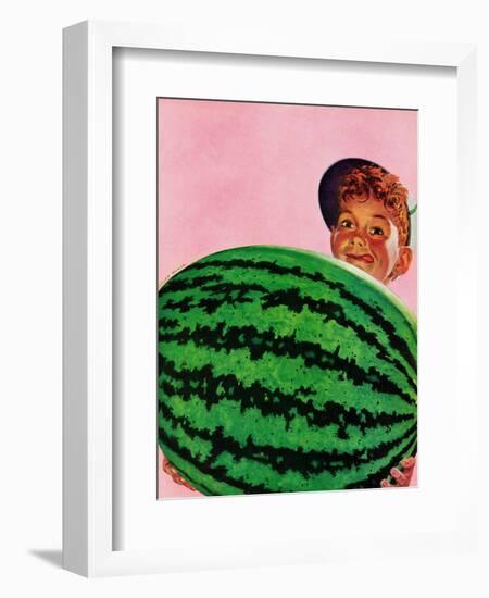 "Big Watermelon," August 22, 1942-Charles Kaiser-Framed Giclee Print