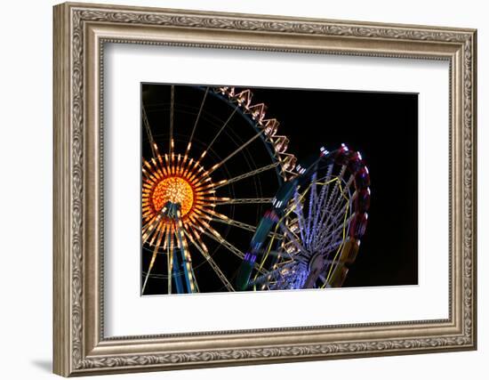 Big Wheel and Merry-Go-Round at the German Oktoberfest, Munich-shootandwin-Framed Photographic Print