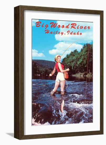 Big Wood River, Hailey, Idaho-null-Framed Art Print