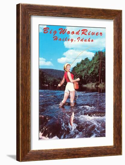 Big Wood River, Hailey, Idaho-null-Framed Art Print