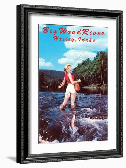 Big Wood River, Hailey, Idaho-null-Framed Art Print