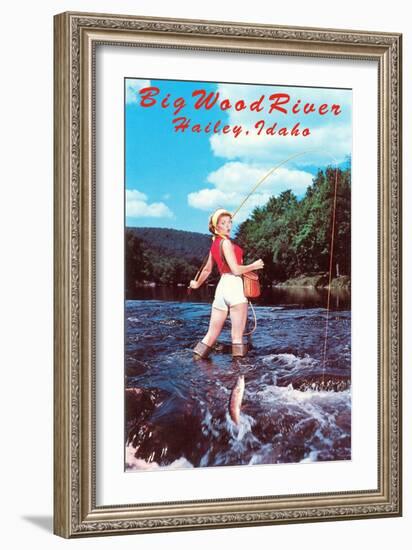 Big Wood River, Hailey, Idaho-null-Framed Premium Giclee Print